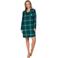 Rebelle flanel nachthemd - donkergroen/lichtgroen/wit