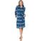 Rebelle fleece badjas met print - donkerblauw/wit