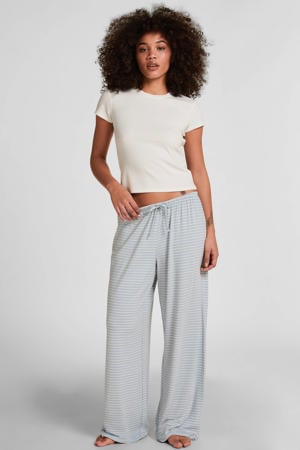 pyjamabroek lichtblauw/wit