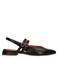 Manfield leren slingback loafers zwart