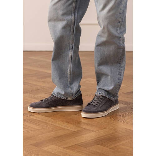 Manfield suède sneakers donkergrijs afbeelding