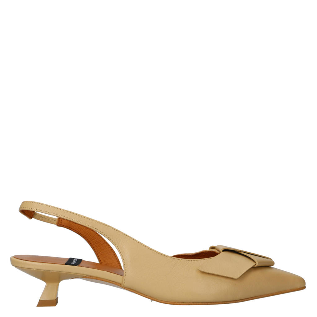 Gele dames Angel Alarcon leren slingback pumps