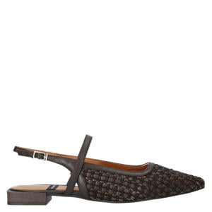 slingback loafers zwart