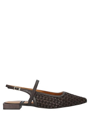 slingback loafers zwart