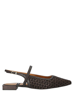 slingback loafers zwart