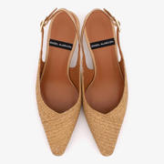 thumbnail: Angel Alarcon Cordela rieten pumps met gevlochten naturel