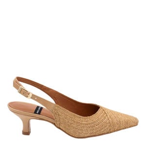 Cordela rieten pumps met gevlochten naturel