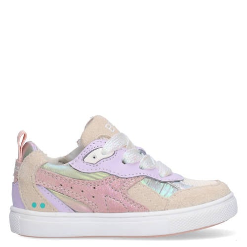 Bunnies JR BunniesJR leren sneakers beige/lila