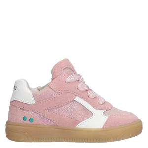 leren sneakers roze
