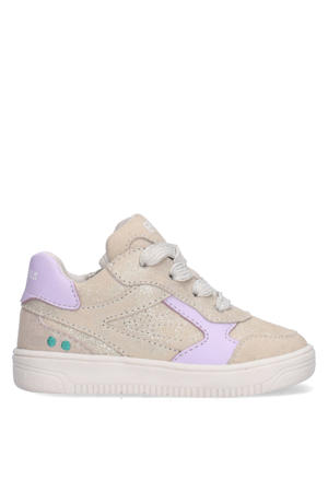 leren sneakers champagne