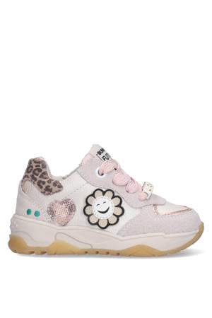 leren sneakers beige