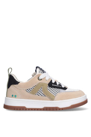 leren sneakers beige