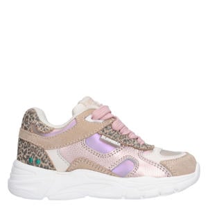leren sneakers beige/multi