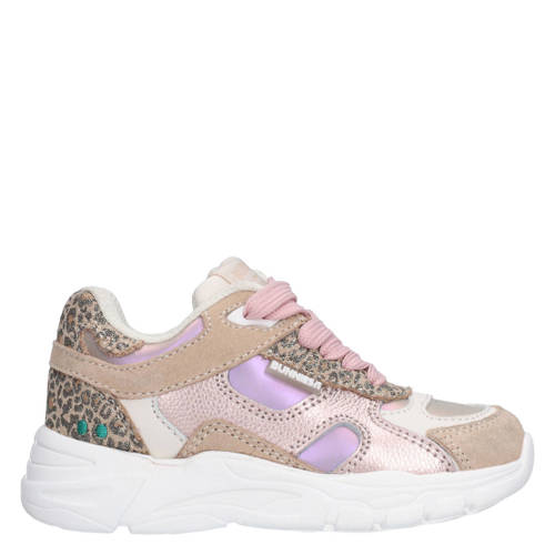 Bunnies JR BunniesJR leren sneakers beige/multi – Beige/roze