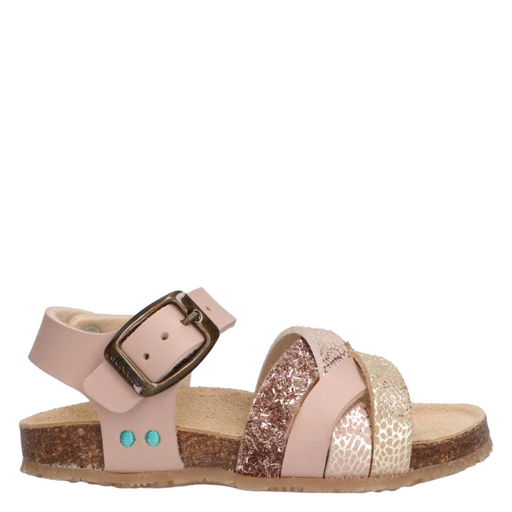 Roze meisjes BunniesJR sandalen van imitatieleer met gesp