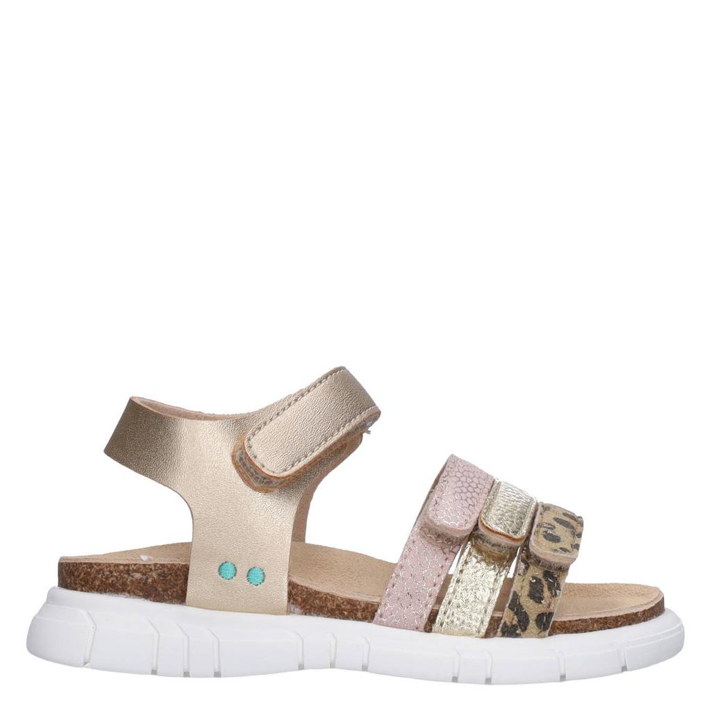 Champagne meisjes BunniesJR sandalen van imitatieleer met klittenband
