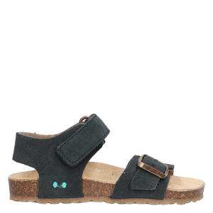 suede sandalen donkerblauw