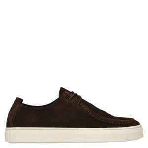 suède veterschoenen donkerbruin