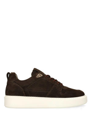 suède sneakers donkerbruin
