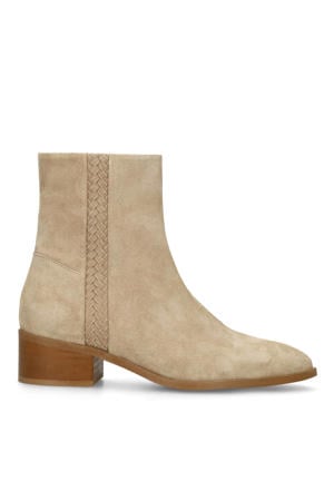 suède enkellaarzen beige