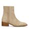 Manfield suède enkellaarzen beige