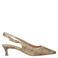 Unisa Ibon leren slingback pumps met dierenprint beige