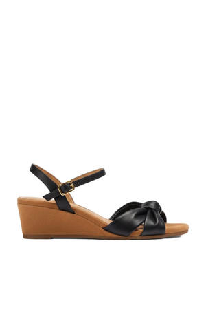 Badesi_Gra leren sandalettes zwart
