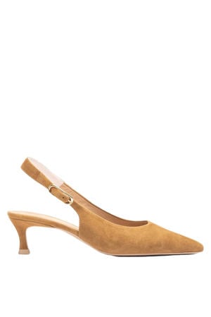 Ibon 26 suède slingback pumps cognac