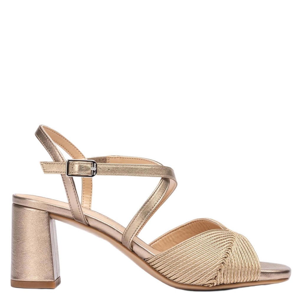 Bronzen dames Unisa Maxin_Sou leren sandalettes