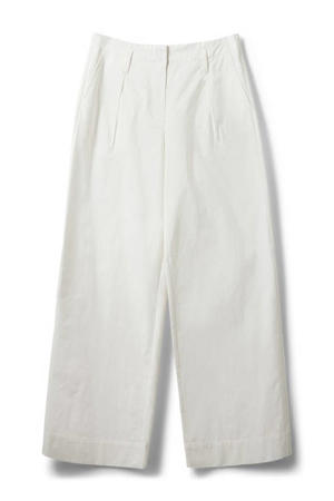 wide leg high waist broek ecru
