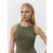 Sofie Schnoor mouwloze top rib gebreid groen