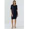 OUI linnen T-shirtjurk zomerjurk donkerblauw