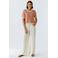 OUI high waist wide leg jeans ecru