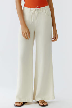 high waist wide leg jeans ecru