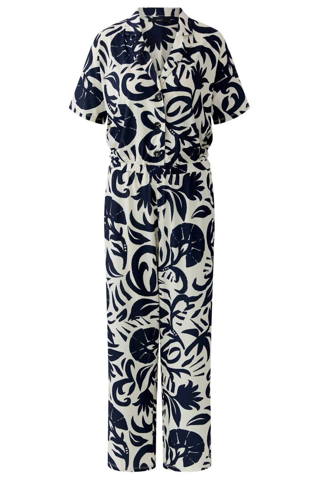 OUI jumpsuit donkerblauw