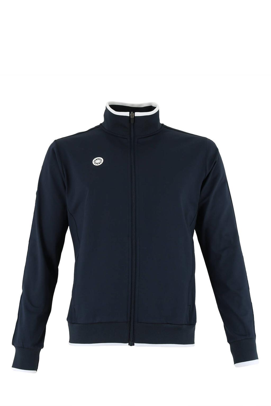 Blauwe heren The Indian Maharadja trainingsjack Kadiri van polyester met lange mouwen, opstaande kraag en ritssluiting