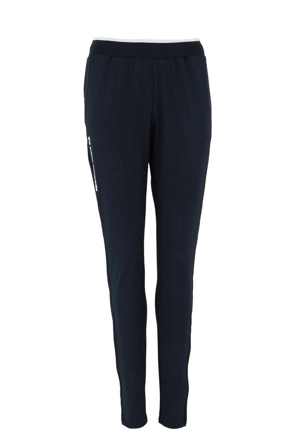 Blauwe dames The Indian Maharadja sportbroek Kadiri van polyester met regular fit, regular waist en effen