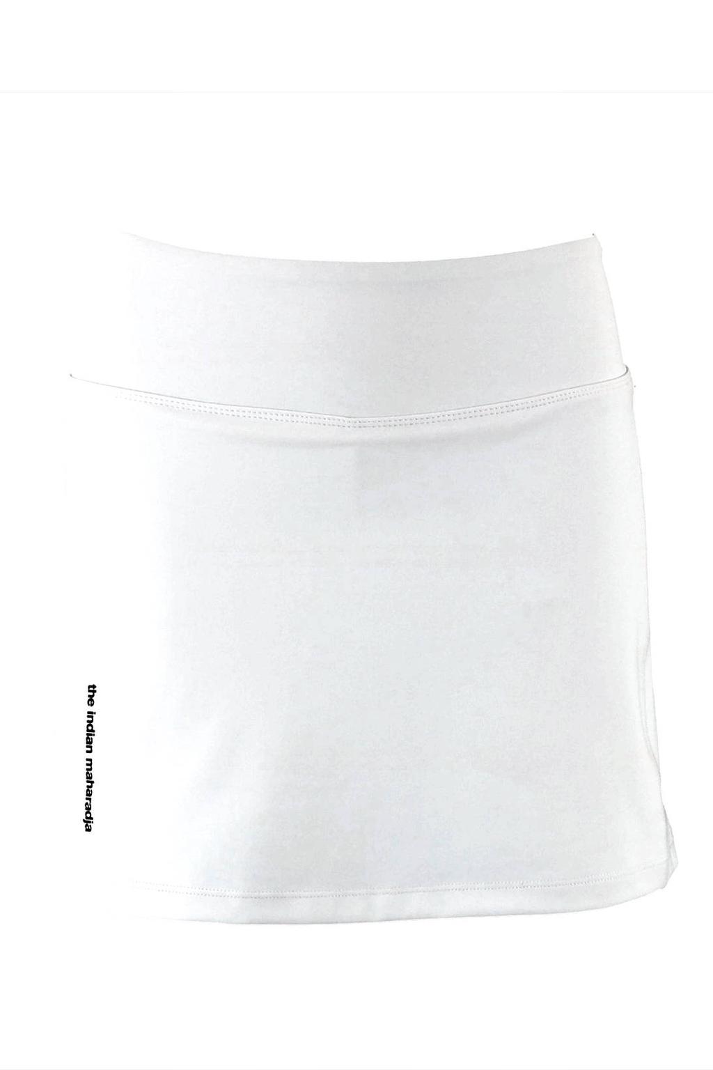 Witte meisjes The Indian Maharadja sportrokje Kadiri van polyester met effen