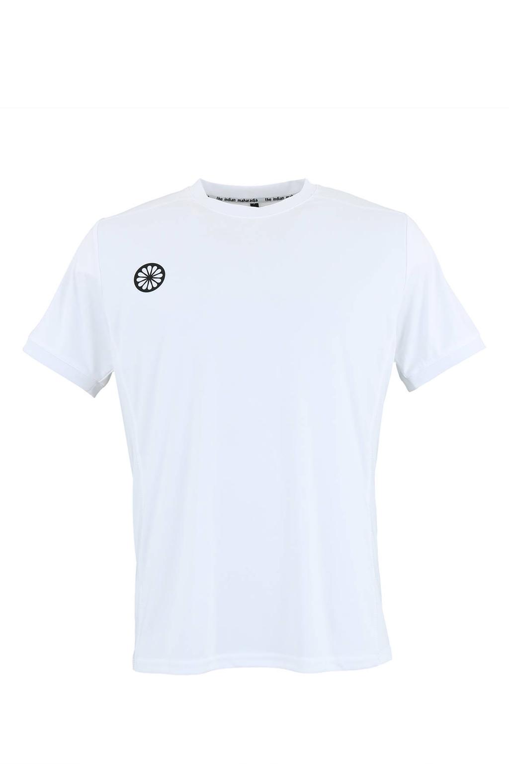 Witte jongens en meisjes The Indian Maharadja sportshirt Kadiri van polyester met korte mouwen en ronde hals
