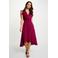 Morgan midi jurk  donkerrood