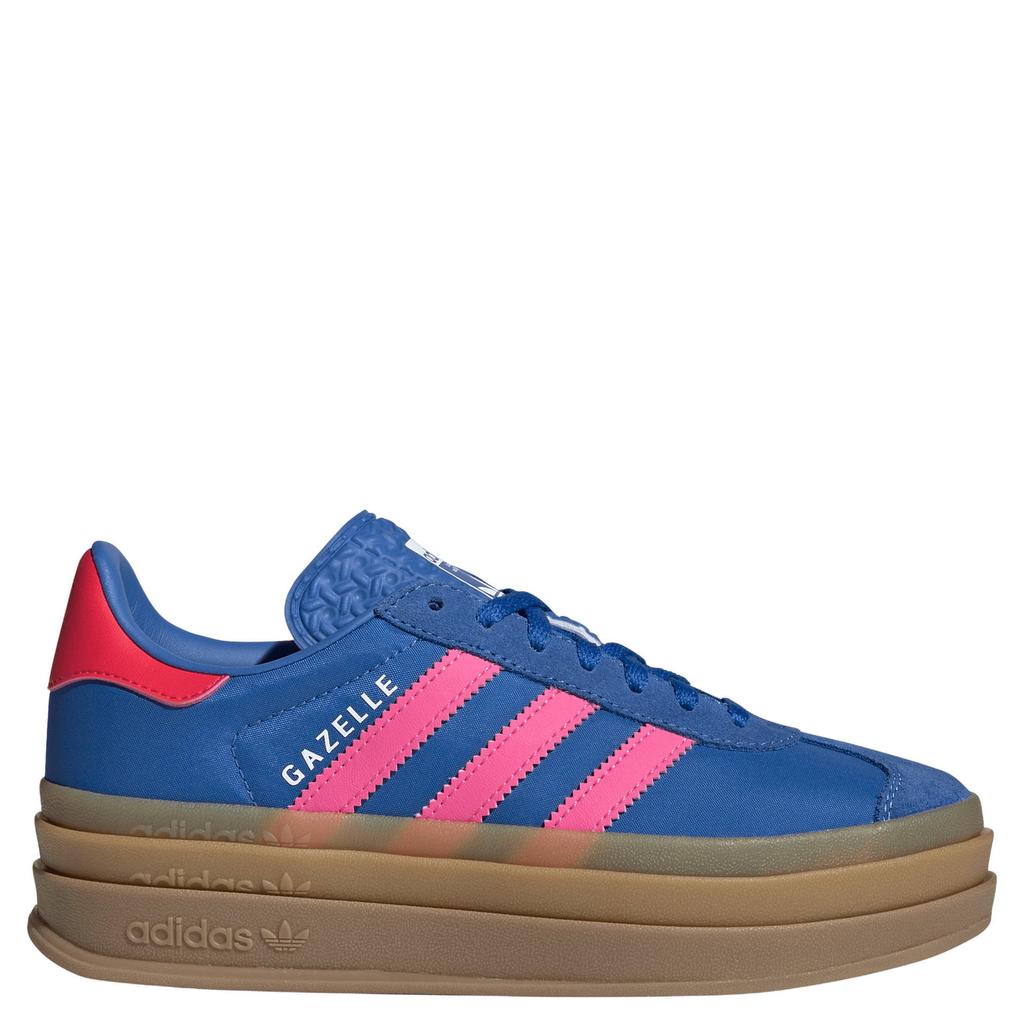 Blauw en roze jongens en meisjes adidas Originals Gazelle Bold sneakers van leer-suède/voering: mesh/voetbed: eva met veters