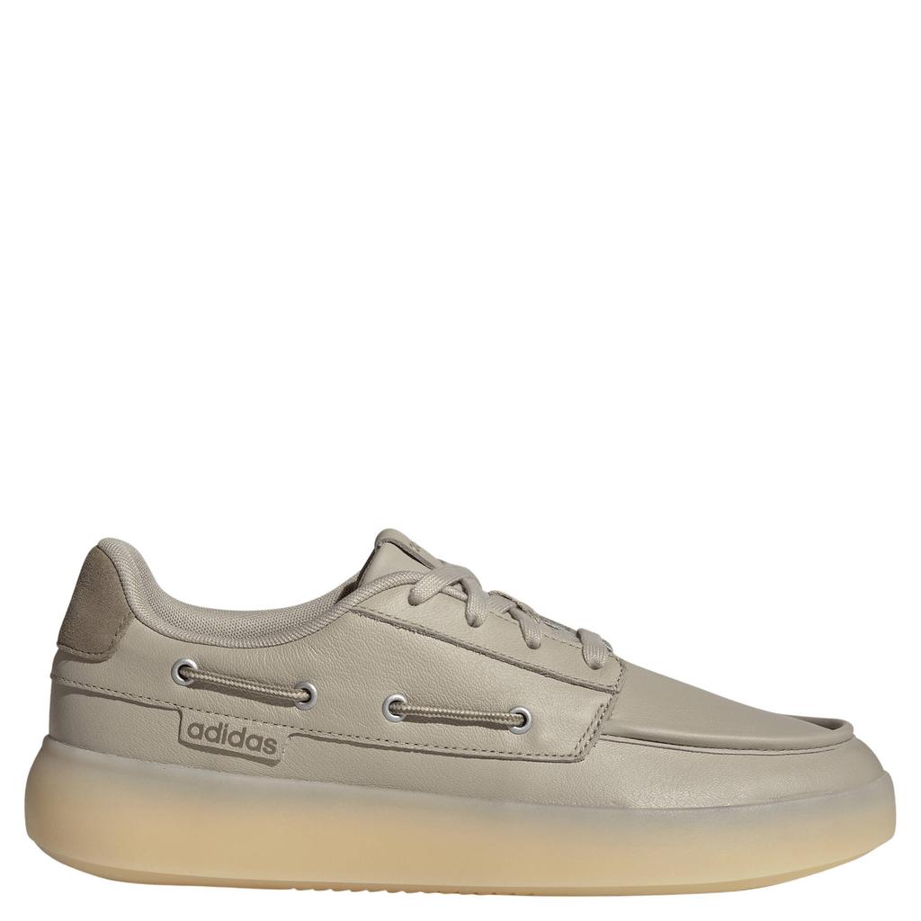 Beige heren adidas Sportswear Barreda Decode leren sneakers - van bovenwerk van leer en synthetische materialen met veters