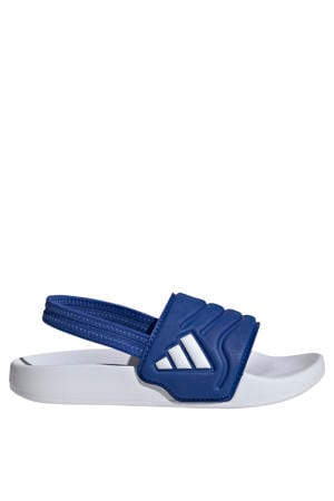 Adilette Estrap 2.0 badslippers met hielbanje blauw