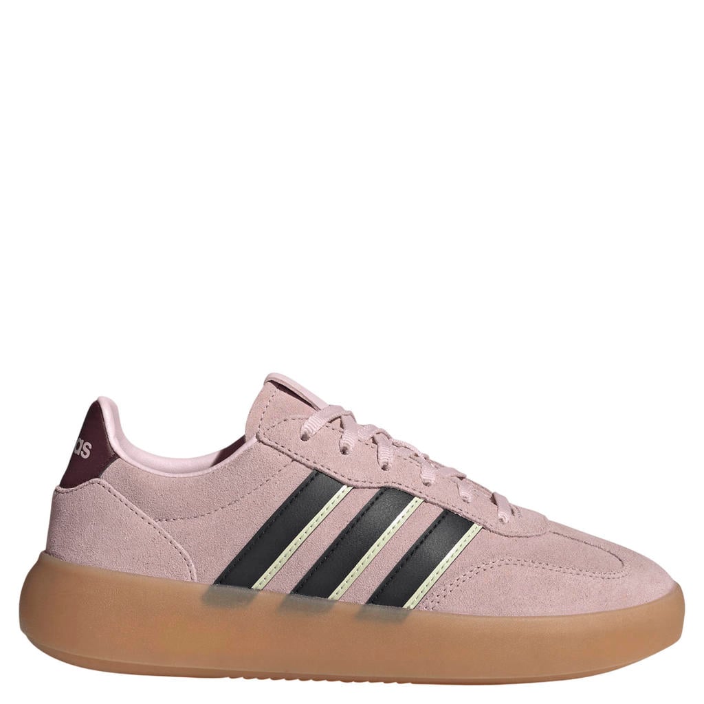 Bruin en taupe dames adidas Sportswear Barreda Decode Lux sneakers van bovenwerk van leer met veters