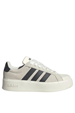 Streettalk Bold leren suède sneakers - ecru/zwart