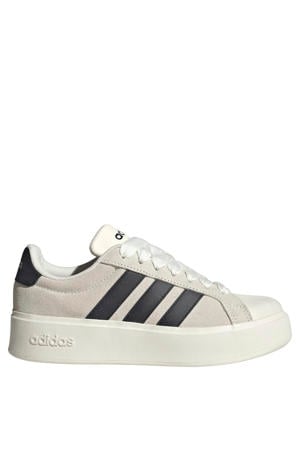 Streettalk Bold leren suède sneakers - ecru/zwart