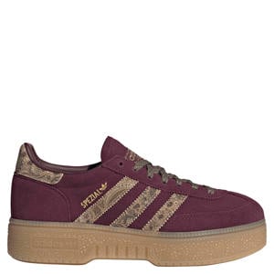 Handball Spezial Bold suède sneakers - donkerrood/zand
