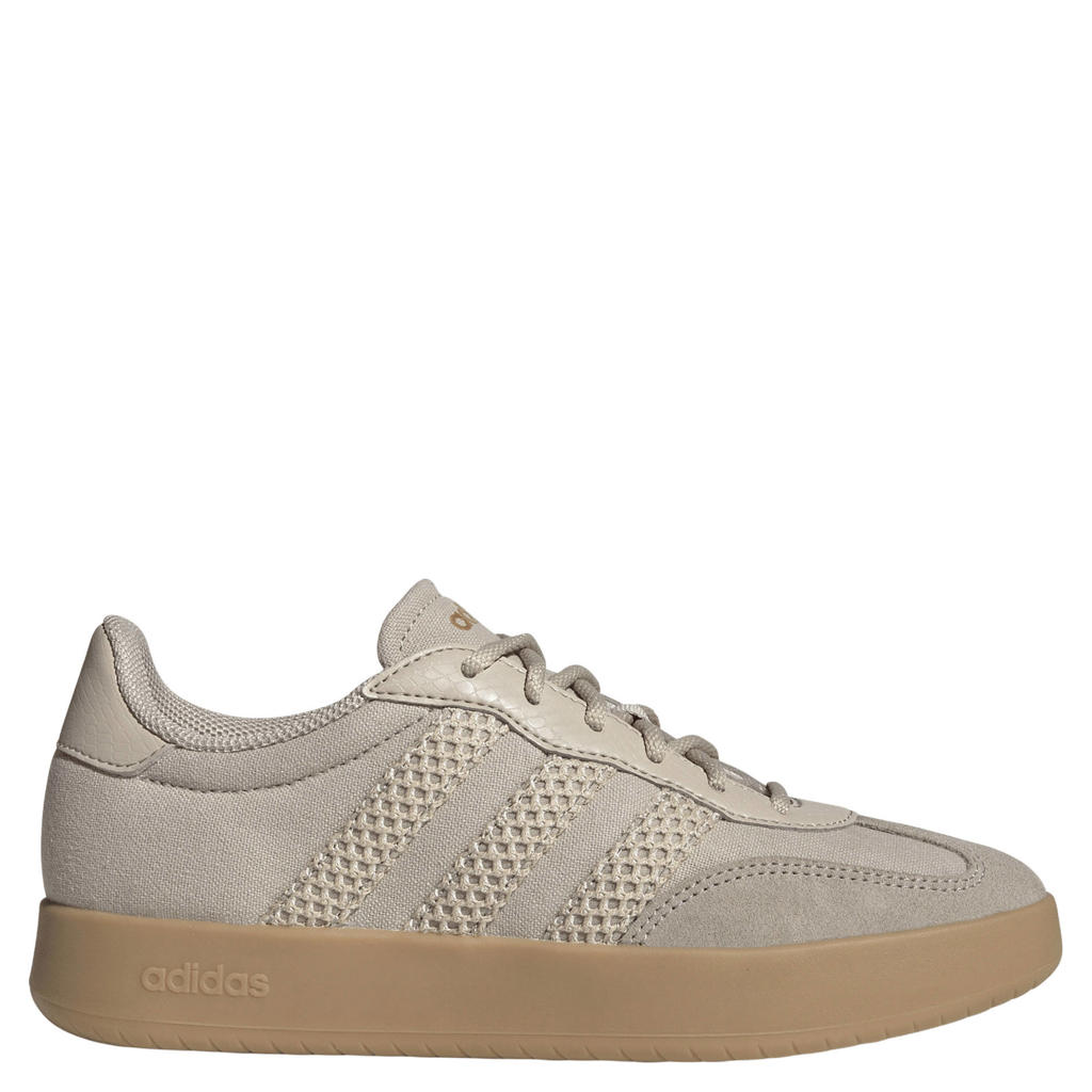 Taupe dames adidas Sportswear Barreda leren sneakers - met veters