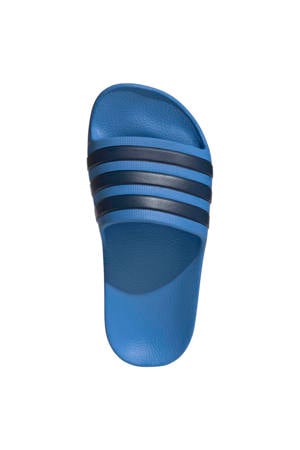 Adilette Aqua badslippers blauw/donkerblauw
