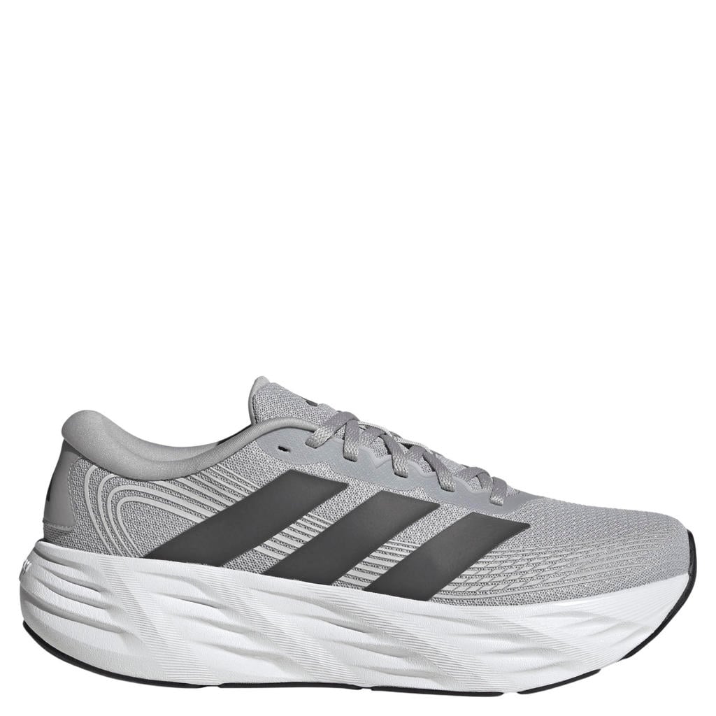 Grijze heren adidas Performance Galaxy 8 hardloopschoenen - van bovenwerk van textiel en synthetisch materiaal met veters
